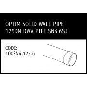 Marley Optim Solid Wall Pipe - 175DN DWV Pipe SN4 6SJ - 100SN4.175.6
